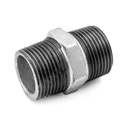 Ниппель прямой чугун оц Ду 25 (1") НР, DN 25, 1 дюйм